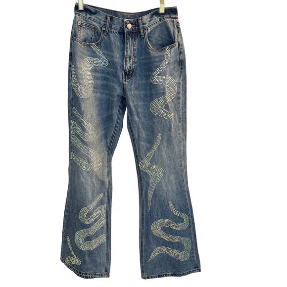 BDG Denim - BDG Jeans Women's 28 Blue Embellished Mid Rise 90's Bootcut Denim